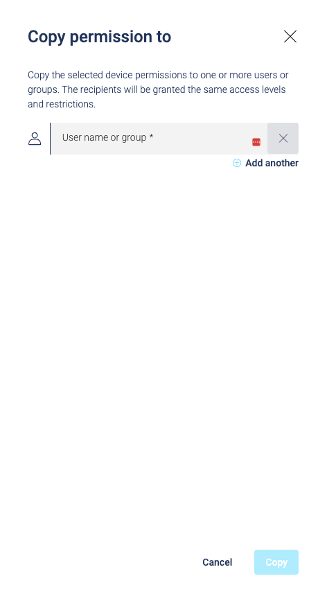 Bulk copy - sidebar view