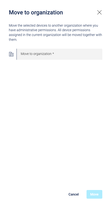 Move devices - sidebar view
