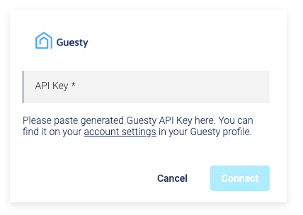 Guesty connection card sidebar